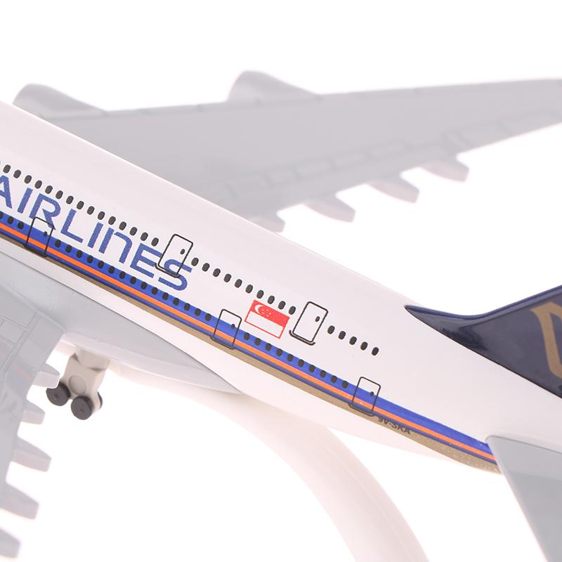 Модель самолета 20 см Boeing A380 Singapore Airlines Самолет Сплав Модель самолета-симулятора Самолет Для детей Игрушки Рождественский подарок