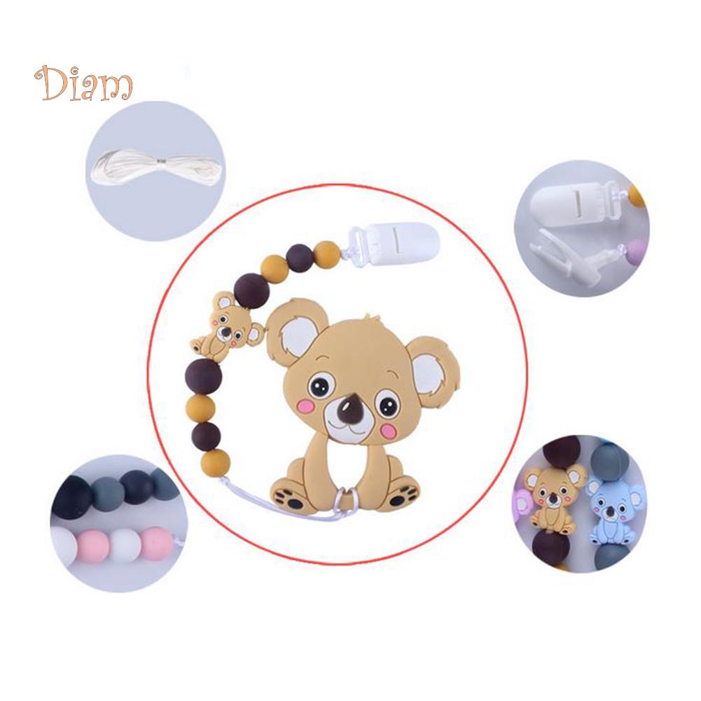 Силиконовый прорезыватель цепочка с прищепкой