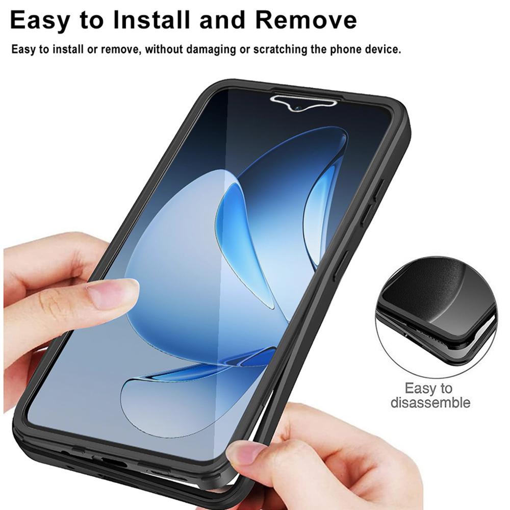 Для Oppo Reno13 5G (Глобальный) Чехол Акрил + ТПУ Прозрачный Чехол для Телефона с PET-пленкой для Экрана