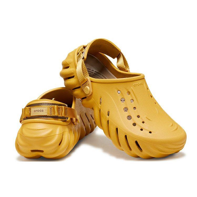 Crocs Унисекс Кроксы для улицы, дышащие, песочно-желтые, из ЭВА, с круглым носком 207937-76A