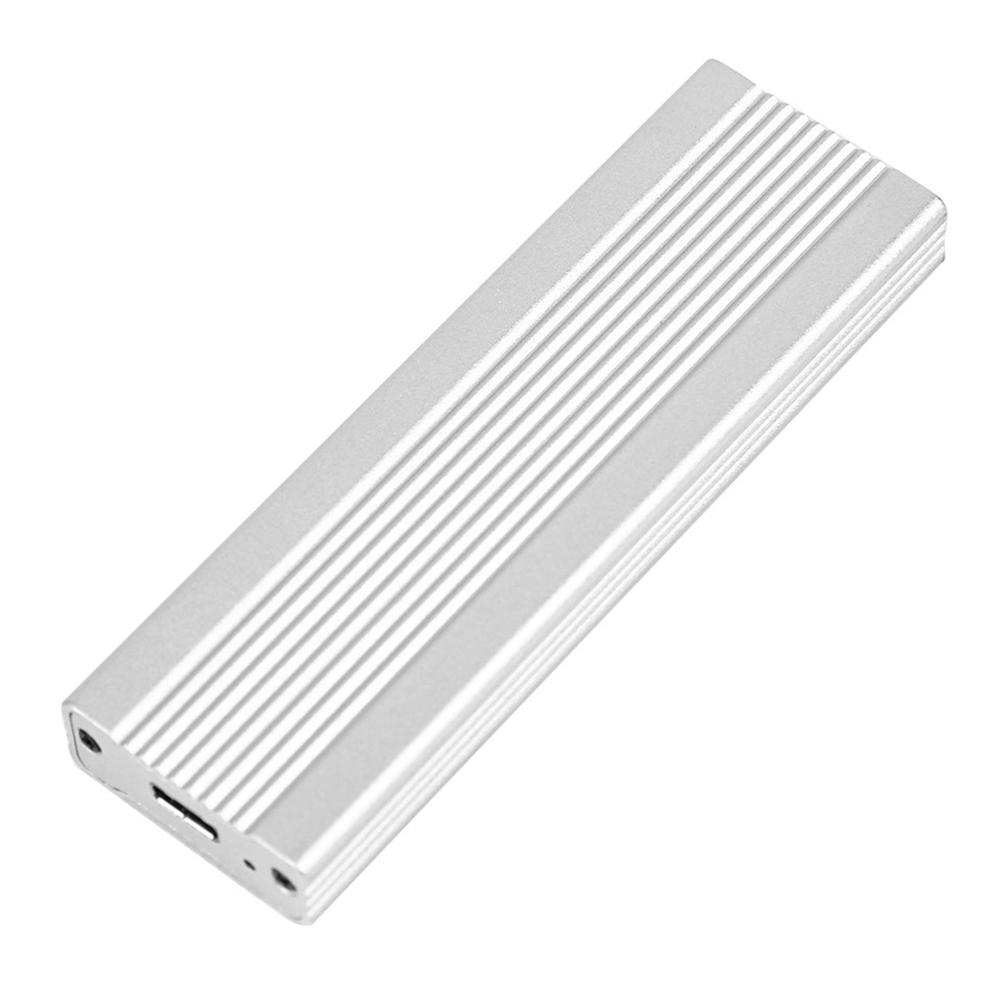 Корпус для мобильного жесткого диска M.2 NVMe/SATA с двумя протоколами USB3.1 Type-C Внешний корпус SSD из алюминия