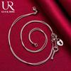 Ожерелье-змейка из стерлингового серебра 925 пробы в форме сердца с ключом, модные свадебные украшения