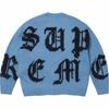 Supreme Cross Stitch Logo Sweater Blue