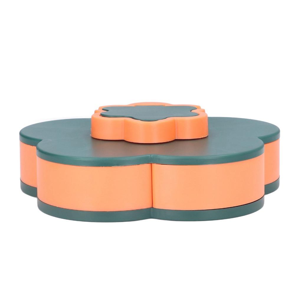 Multi-layer Candy Tray Double Layer Nut Plate 360 Rotating Storage Organizer Fruit Serving