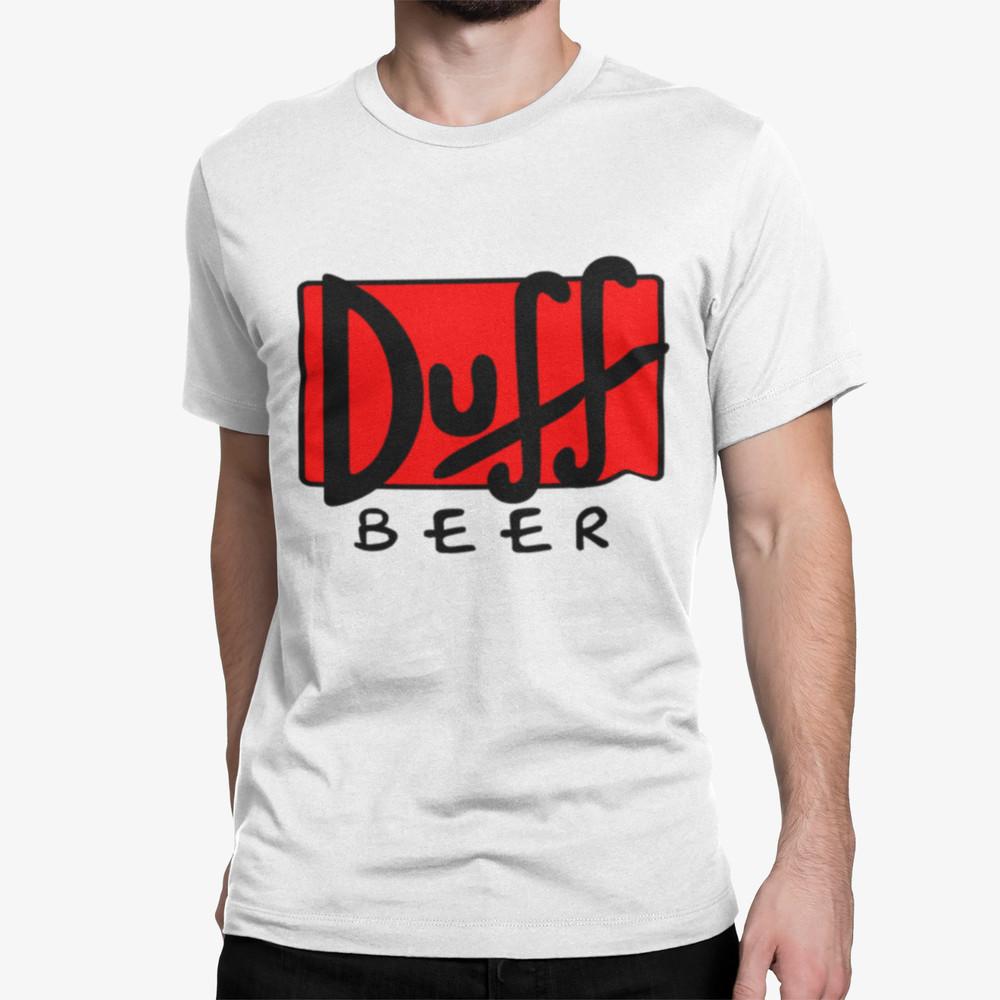 Мужская футболка из органического хлопка Duff Beer Пародия на Симпсонов Логотип пива