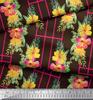 Soimoi Brown Poly Crepe Fabric Geometric & Floral Print Print Fabric By the Metre 42 Inch
