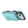 For iPhone 17 Pro Max Case RFID Blocking Card Bag Leather + TPU Crossbody Phone Cover with Ring Kickstand