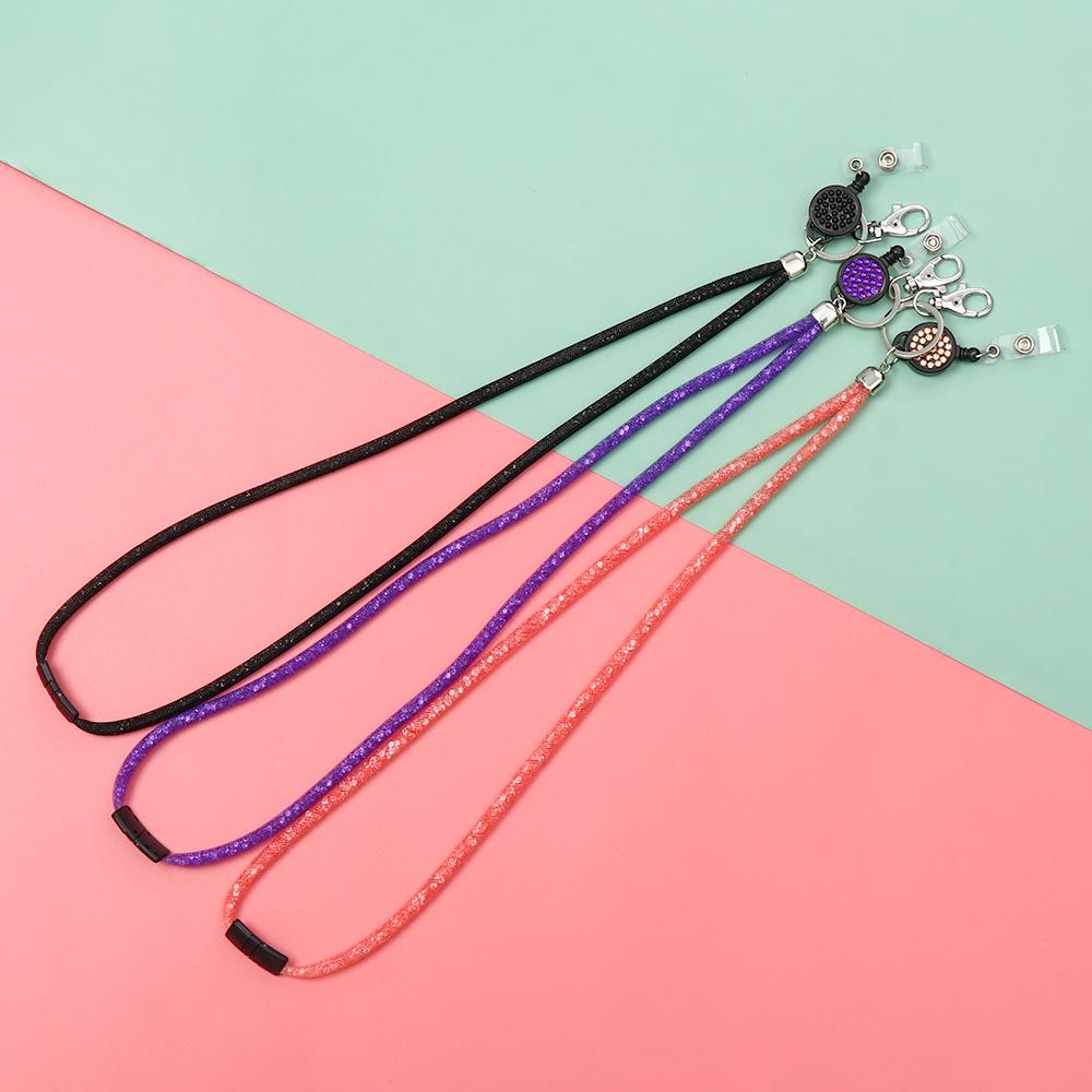 Качественный горный хрусталь для мобильного телефона, блестящий кристалл, шнурок, держатель для удостоверения личности, шейный ремешок, зажим, подвесная веревка