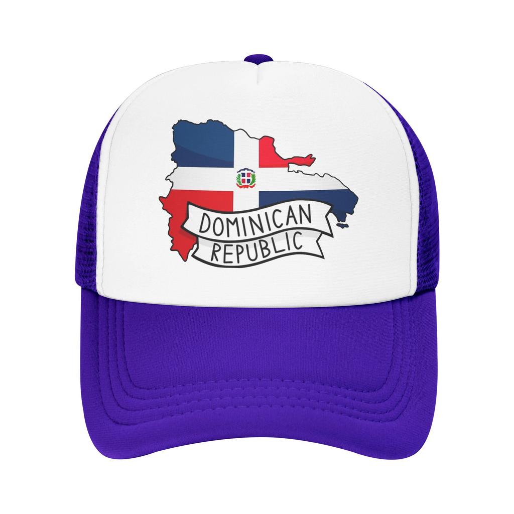 Unisex Dominican Republic Flag Map Trucker Cap Mesh Baseball Cap Snapback Caps Dad Hat Trucker Worker Cap Breathable Cap Summer