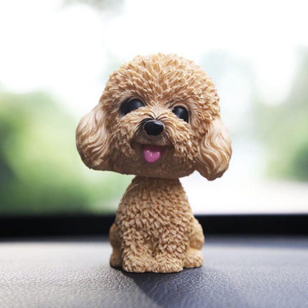 1PC 8 Styles Car Interior Resin Nodding Puppy Car Swing Toys Dashboard Ornament Shaking Head Dog