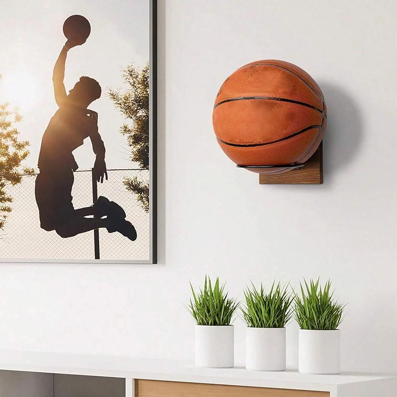 Настенное крепление для баскетбольного мяча, настенный держатель для мяча, деревянная металлическая подставка для демонстрации мяча, настенная стойка, стеллаж для хранения, органайзер для мячей, настенное крепление для футбольного мяча