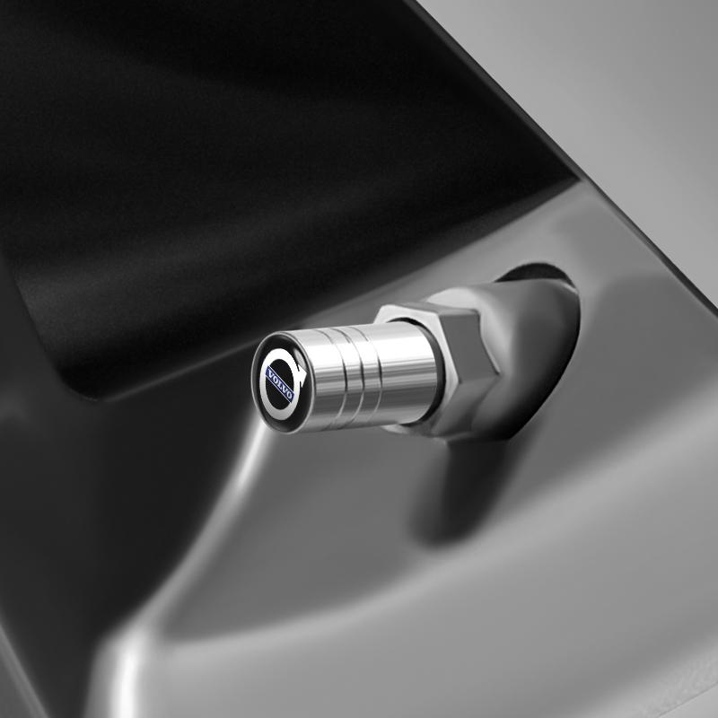 Car Logo Badge Wheel Tire Valve Caps Air Stem Tyre Plug Accessories For Volvo Rdesign XC60 XC40 V60 V40 EX30 XC90 S60 C30 V50