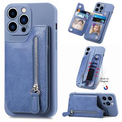 Кошелек на молнии с держателем для карт, чехол для телефона для iPhone 13 12 Mini 15 14 11 Pro Max XS XR X 7 8 Plus, жесткий противоударный чехол
