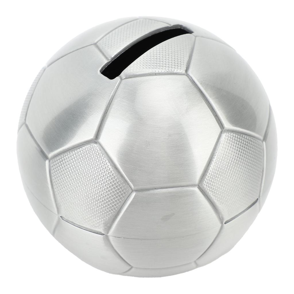 Металлическая копилка для монет в виде футбольного мяча большой вместимости, декоративная, многофункциональная, копилка для монет в виде футбольного мяча, футбольная копилка для детей, мальчиков