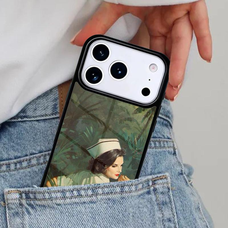 Cartoon Medicine Doctor Nurse Bumper Phone Case for iPhone 16e 15 14 13 12 17 Pro Max Plus Air 17pro Cover Coque