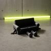 Мини-фигурка дивана, напечатанная на 3D-принтере, Новинка, Черная статуэтка дивана с подвижными суставами, Настольное украшение для снятия стресса, Декор для гостиной, офиса