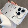 Серебристый чехол для телефона с щенком в горошек для iPhone 17/16Pro/15ProMax/14Pro/13.