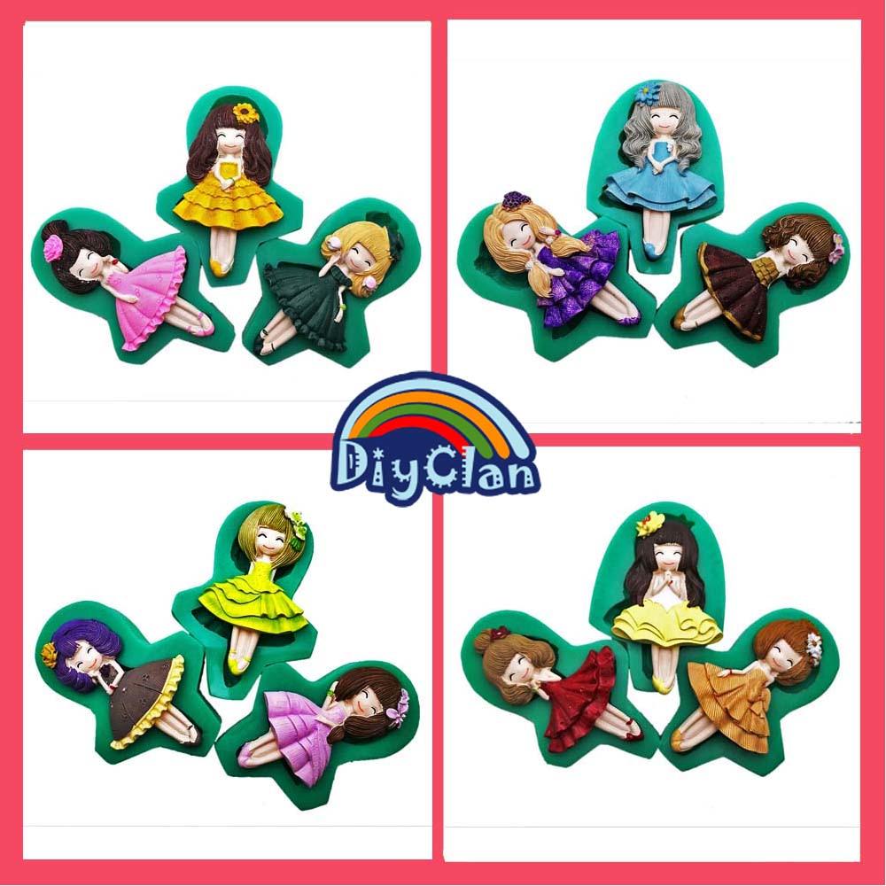 Силиконовые формы, 12 стилей, красивые формы для помадки для девочек, инструменты для украшения торта, формы для шоколада, инструменты для выпечки