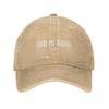 God Is Good All The Time Bible Quote Baseball Cap Distressed Washed Jesus Christian Headwear Unisex Women Outdoor Summer Gift Hats
