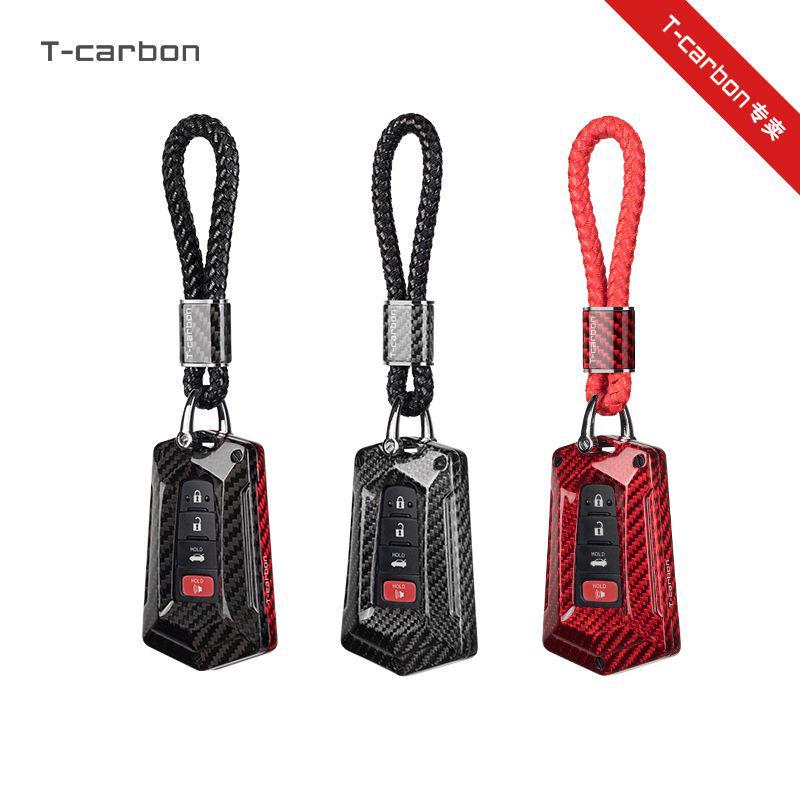 Кейс для ключа из настоящего углеволокна для Toyota Prado Izoa CHR Camry 8-го поколения