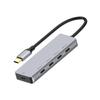 USB C разветвитель 4 порта Type C PD100W Быстрая зарядка Power Delivery Алюминиевый 10 Гбит/с Адаптер передачи данных для ноутбука