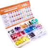 180Pcs Car Fuses Assorted Kit 60 Mini Blade Car Fuse +60 Standard Fuse Automotive +60 Micro Fuse + Fuse Puller Fuse Holders1