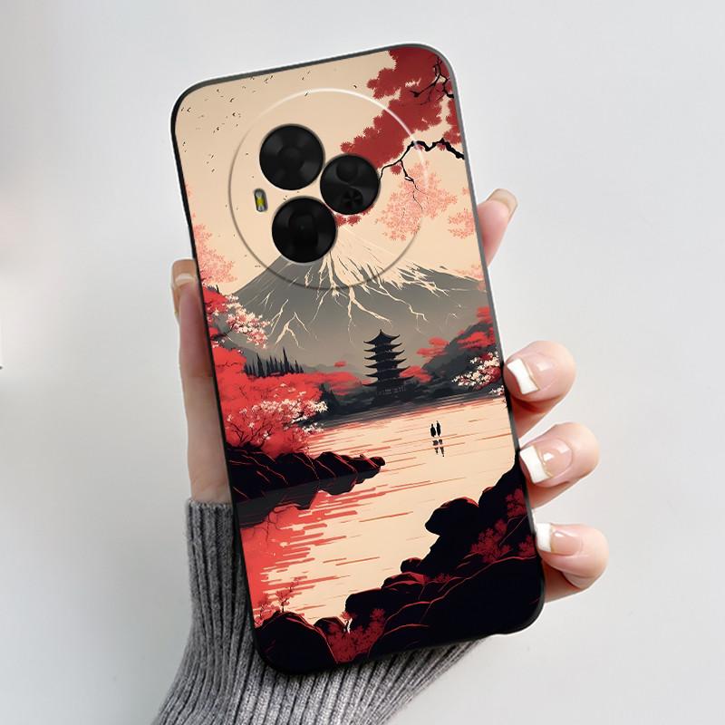 Для TCL NxtPaper 60 Ultra Чехол Роскошный Милый Кролик Любовь Забавный Черный Матовый Мягкий ТПУ Задняя Крышка Для Чехла Телефона Nxt Paper 60 Ultra