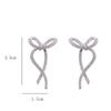 Earrings Rhinestone Bownot Zircon Bow Earrings Korean Style Rhinestone Bow Ear Studs Women Earrings