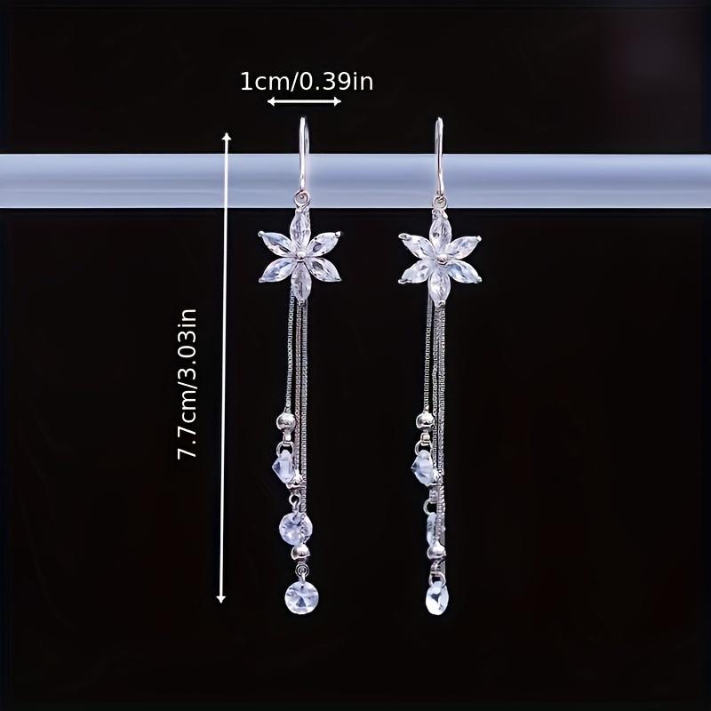 Длинные серьги-цветы с кисточками Niche Design Shiny Premium Earrings