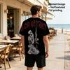 Day of the Dead Fun Creative 2D Printed Breathable Men's T-Shirt, Comfortable Casual Daily Wear