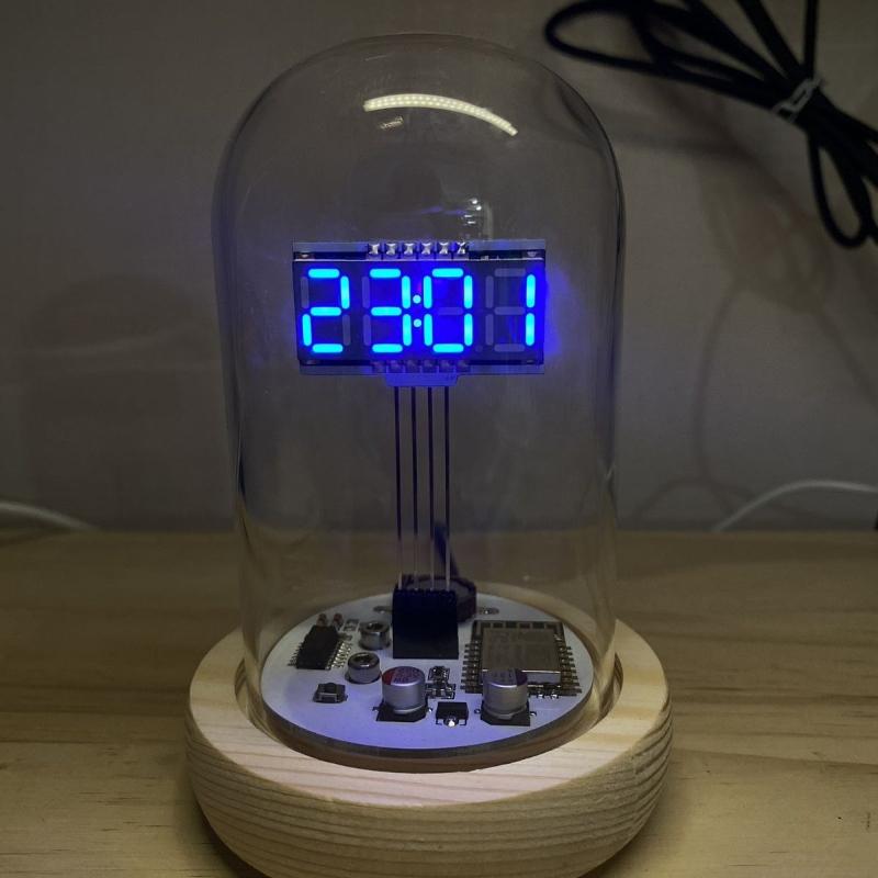 Ретро Настольные Часы Минималистичный Декор Цифровые Часы Гостиная Nixie Часы Прозрачные Wifi Настольные Часы Эстетичный Декор