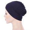 1Pc Muslim Stretch Hat Cancer Chemo Turban Wrap Cap Milk Fiber Plain Women's Hair Loss Head Scarf