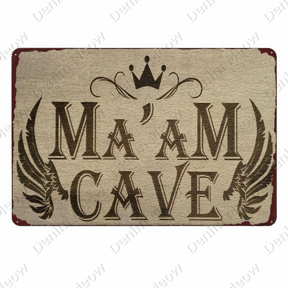 Женская пещерная табличка Добро пожаловать в мой сарай, винтажные металлические вывески, бар, паб, кафе, домашний декор, металлические пластины в пещере для мамы, забавный жестяной постер N368