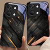 Метеор Золотая бусина Для OnePlus Nord 3 5 6T 7 Pro 8 12 10T Reno8 Lite 5G 10R Nord N30 Твердый чехол Закаленное стекло Чехол для телефона Черный
