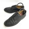 80s-90s Japan GoodYear Welted Pebble Leather Plain Toe 25.0 Black Business Dress shoes(USED)