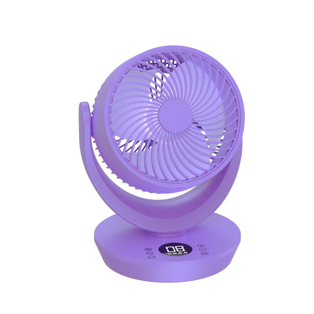 Circulator 3D Desk DC Energy 25dB 8 Levels of Airflow 3 Remote Control Rainy Clothes Heat Day PSE Purple Fan, Oscillation, Fan, Motor, Saving, Quiet,