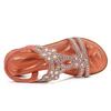 2025 IELTS Run Large Size Hollow, Flat Bottom Rhinestone Sandals, Bohemian Comfort Women's Shoes Summer