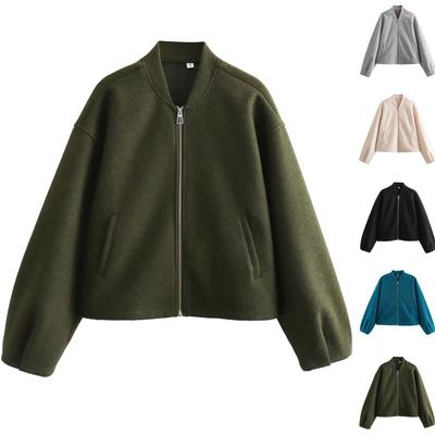 Женская куртка из искусственной замши на пуговицах, оверсайз, со сборкой по подолу, короткой длины, повседневная винтажная верхняя одежда с карманами