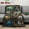 Otter Portrait Compilation 2D Flat Pattern Flannel Blanket, High quality All Seasons, Home Decor, Warmth and Comfort, Perfect for Christmas Gifts.