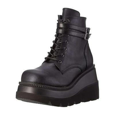 Дизайн бренда Женские туфли на высоком каблуке Панк Готика Женские мотоботы Платформа Женские ботинки Модные танкетки Ботильоны Большой размер 36-43