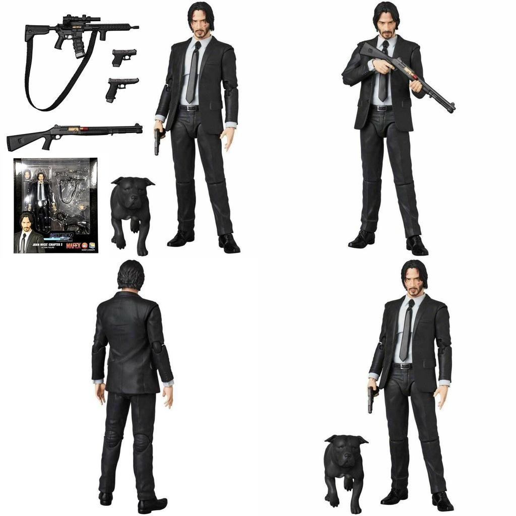 Authentic Style Medicom Toy Mafex 085 John Wick Chapter 2 Action Figure In Compact 16cm Size With Fine Workmanship