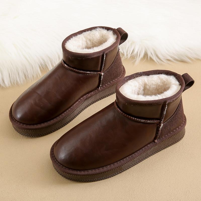 Platform Fur Ankle Snow Boots Flats Plush Women Sneakers Shoes Woman 2025 Trend Winter Warm Cozy Sport Motorcycle Botas Mujer
