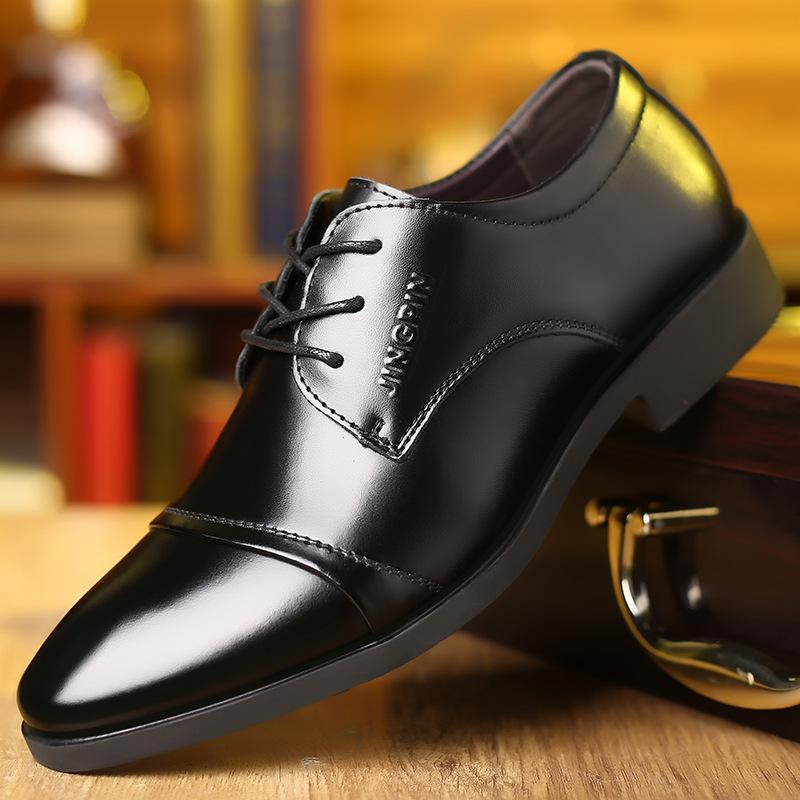 2025 новая обувь из коровьей кожи мужская деловая модельная кожаная обувь мужская универсальная дышащая коровья кожа повседневная обувь