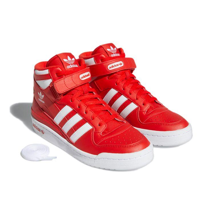 Adidas Forum Mid Red Men Sneakers Cloud-White GY5792