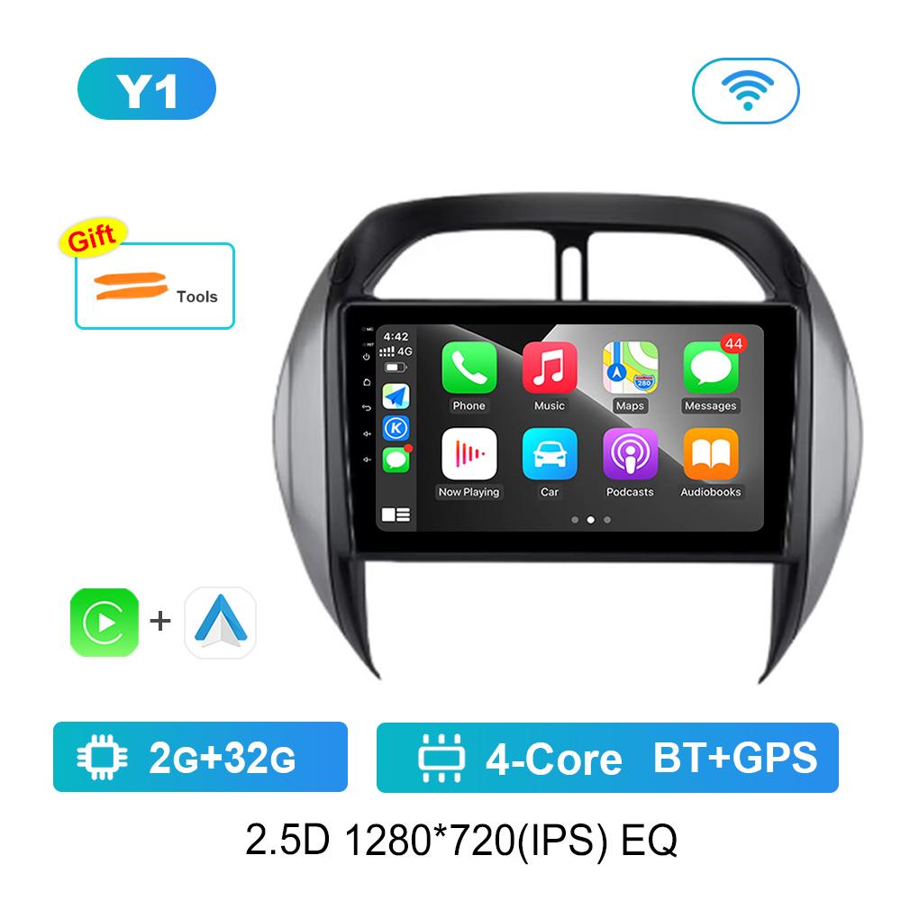 Автомагнитола с ОС Android 9'' для TOYOTA RAV4 2003 - 2005 DSP Стерео 4G WiFi BT Навигация GPS QLED Экран Вентилятор охлаждения