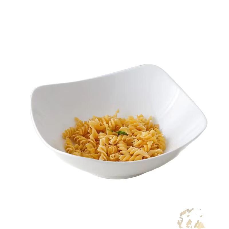 Simple Pure White 8-inch Square Ceramic Plate