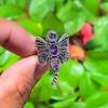Sage Amethyst Handmade 925 Sterling Silver Jewelry Ring Size 8.5 B5T13