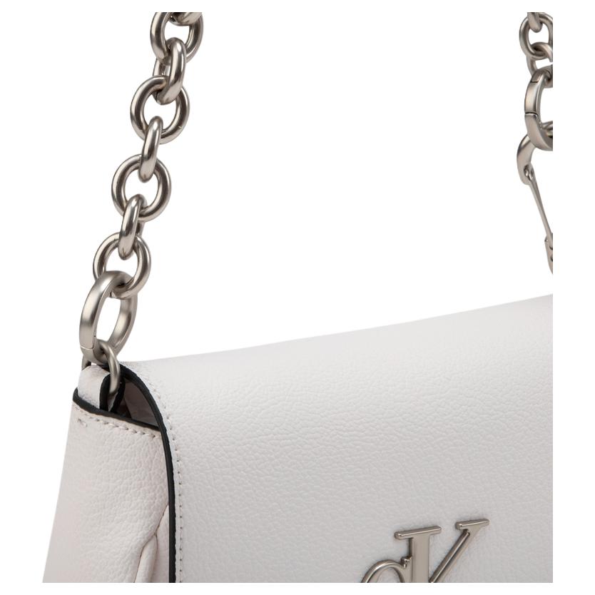 New CALVIN KLEIN Synthetic Material Shoulder Bag Women's Moon White DH3240-391