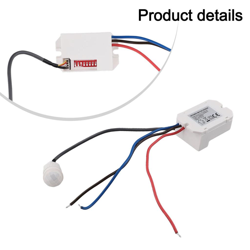 Датчик движения PIR для выключателя света, детектор присутствия, режим покоя, DIP-переключатели, 6 м, регулируемый, потолочный, 220-240 В/AC° 50/60 Гц, для дома