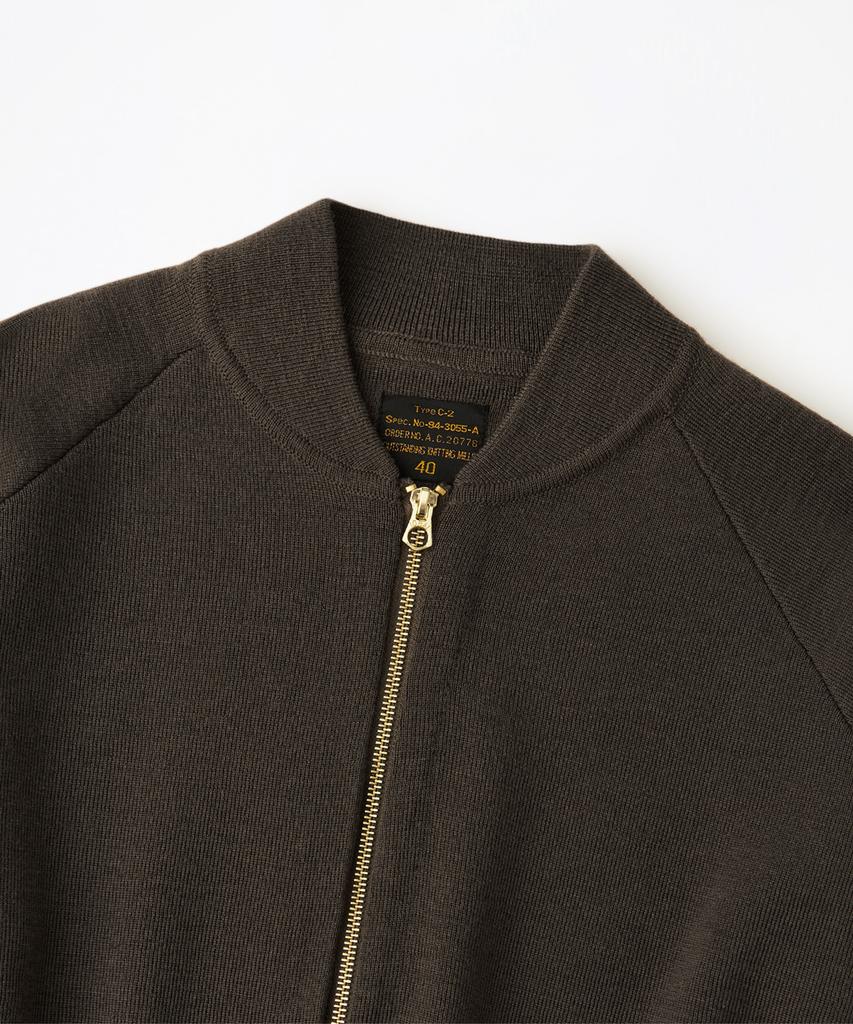 OUTSTANDING Usaaf Type C-2 Wool Sweater_Khaki Brown